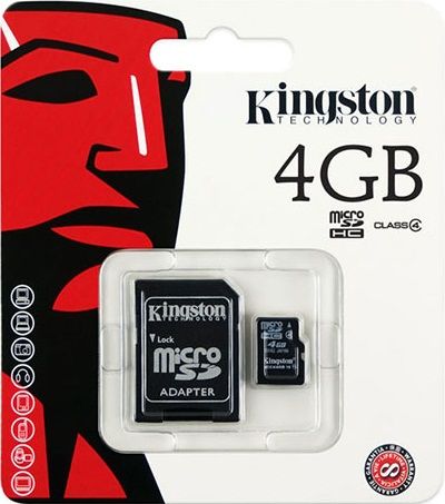 Cartão de Memória Micro SDHC 4GB - Kingston (Original)